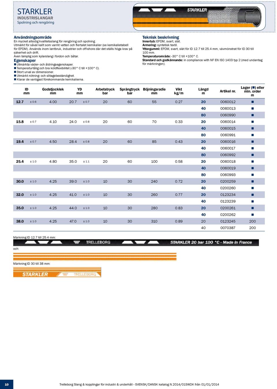 Även läplig so kylarslang i fordon och båtar. Utärkta väder- och åldringsegenskaper. Teperaturtålig och bra köldflexibilitet (-30 C till +100 C). Stort urval av diensioner.