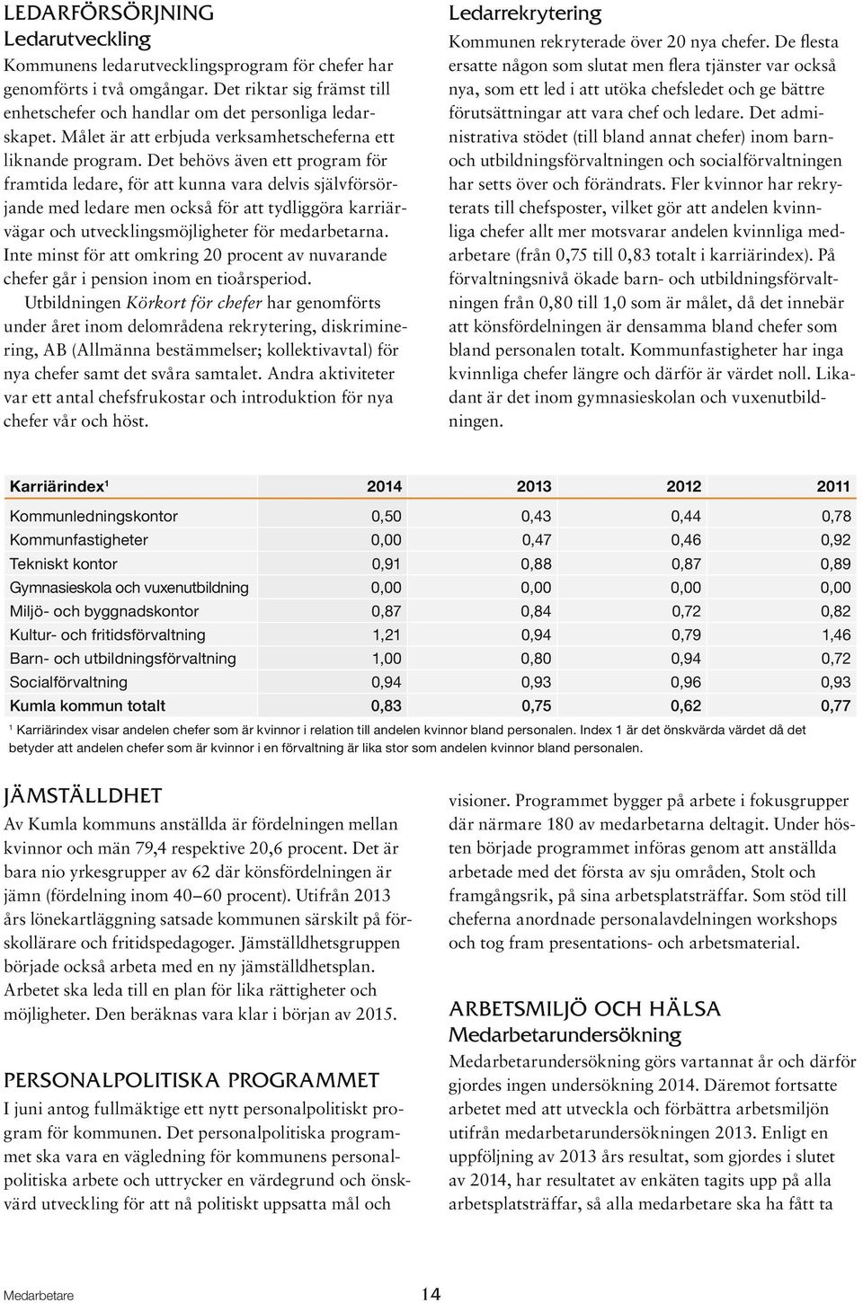 Det behövs även ett program för framtida ledare, för att kunna vara delvis självförsörjande med ledare men också för att tydliggöra karriärvägar och utvecklingsmöjligheter för medarbetarna.