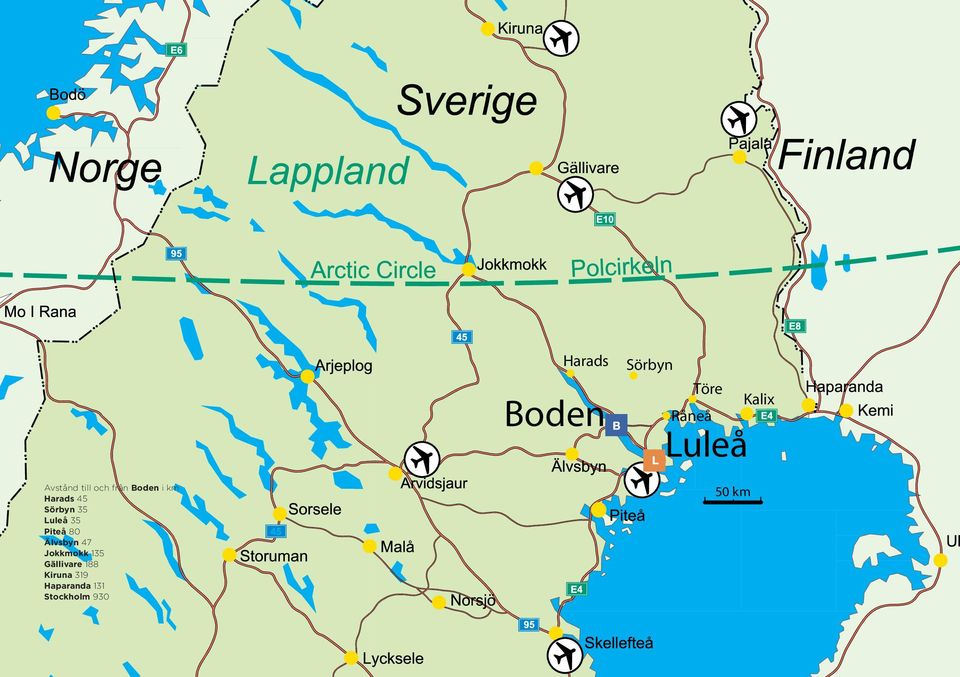 Sörbyn 35 Luleå 35 Piteå 80 Älvsbyn 47 Jokkmokk