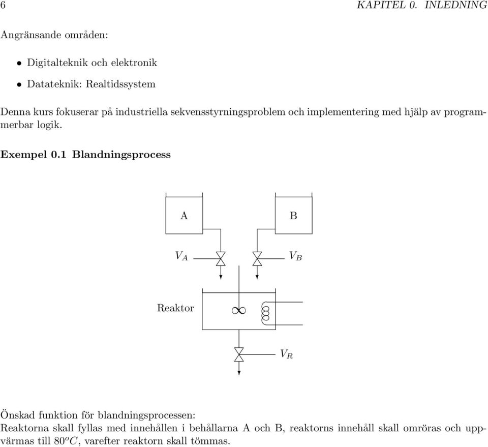 industriella sekvensstyrningsproblem och implementering med hjälp av programmerbar logik. Exempel 0.