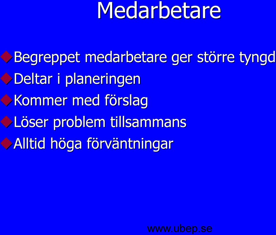 planeringen Kommer med förslag