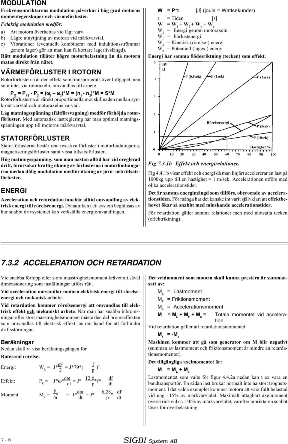 Rätt modulation tillåter högre motorbelastning än då motorn matas direkt från nätet.