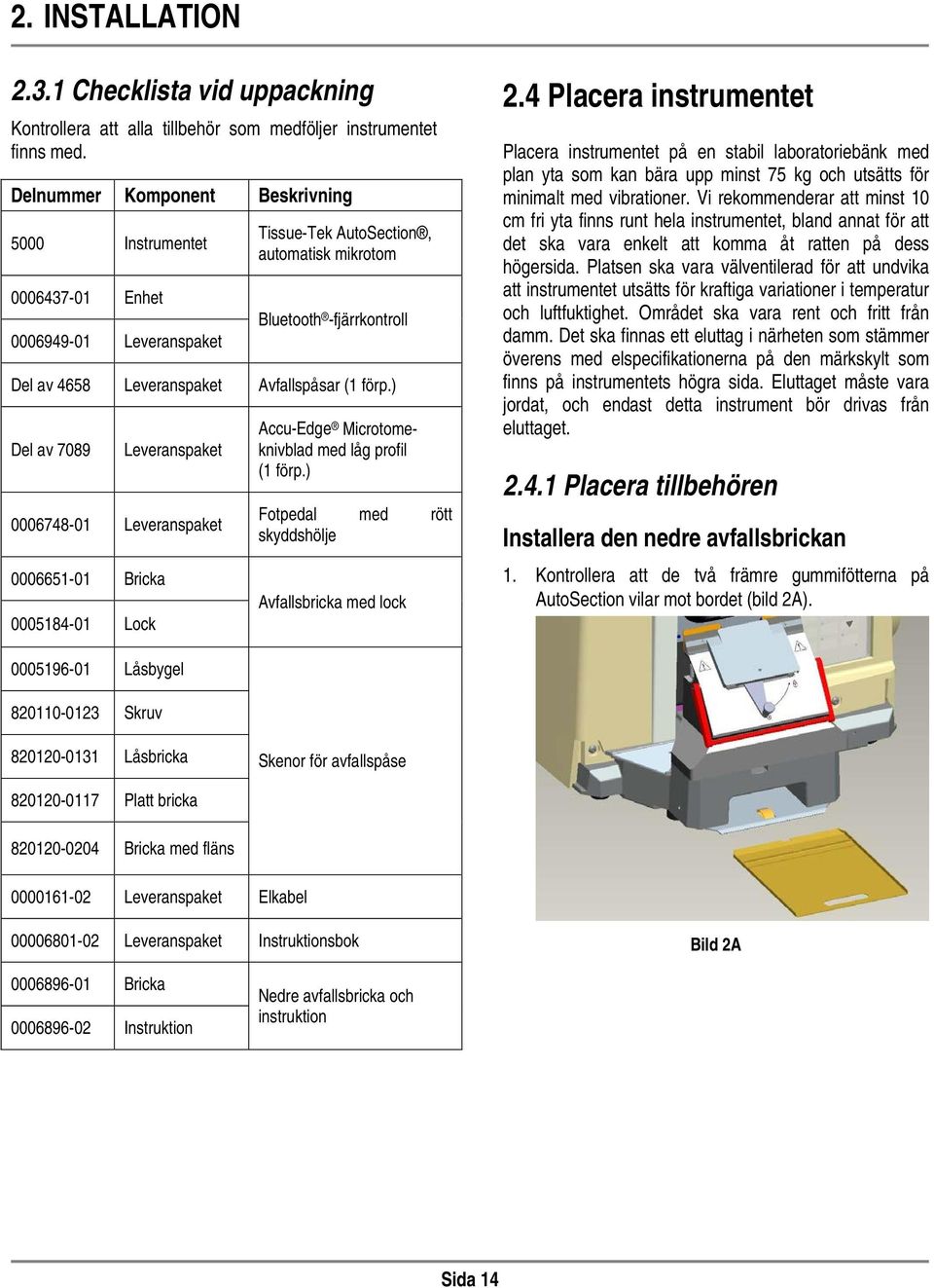 (1 förp.) Del av 7089 Leveranspaket 0006748-01 Leveranspaket 0006651-01 Bricka 0005184-01 Lock Accu-Edge Microtomeknivblad med låg profil (1 förp.