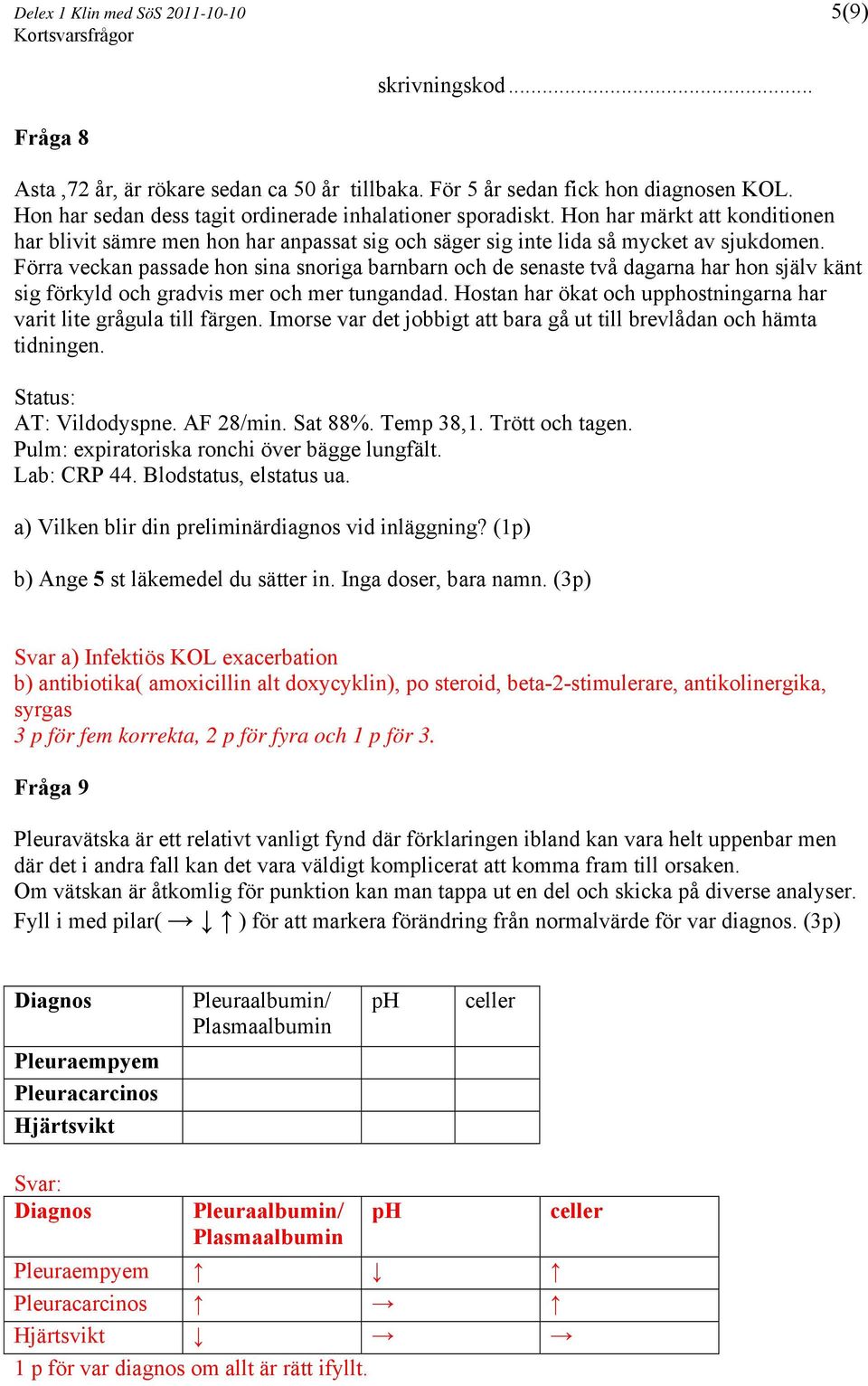 Förra veckan passade hon sina snoriga barnbarn och de senaste två dagarna har hon själv känt sig förkyld och gradvis mer och mer tungandad.