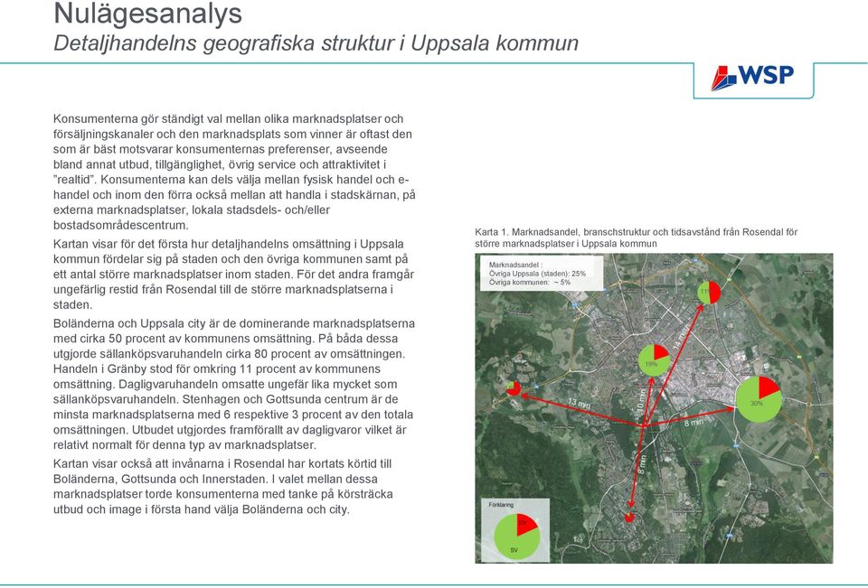 Konsumenterna kan dels välja mellan fysisk handel och e handel och inom den förra också mellan att handla i stadskärnan, på externa marknadsplatser, lokala stadsdels och/eller bostadsområdescentrum.