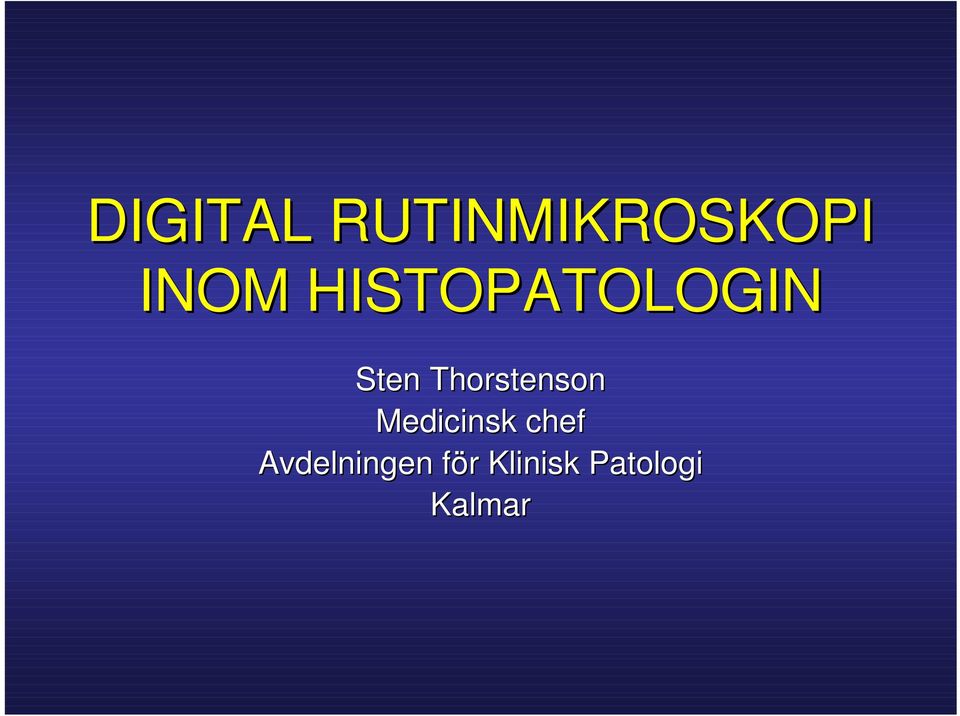 Thorstenson Medicinsk chef