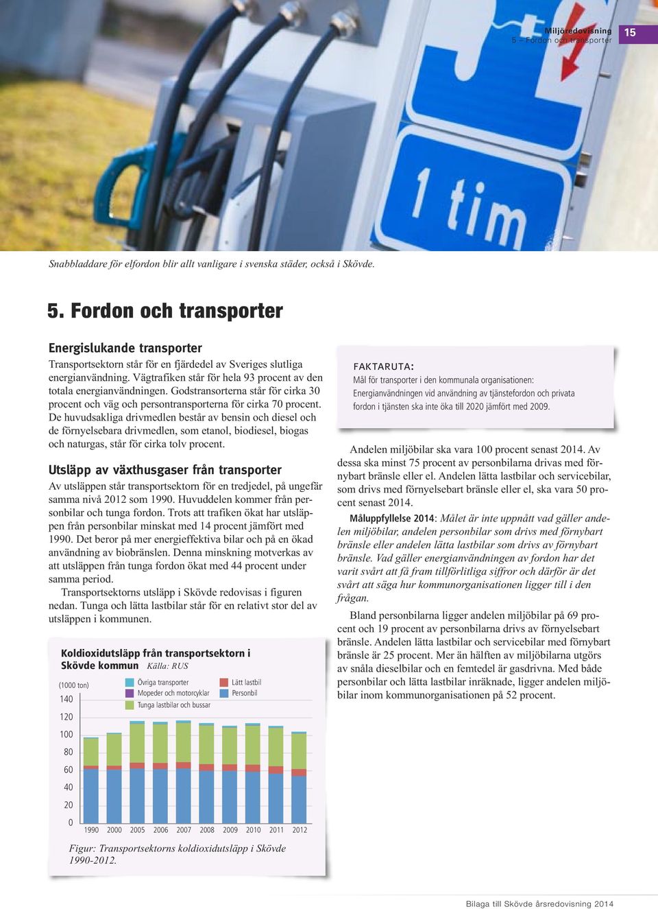 De huvudsakliga drivmedlen består av bensin och diesel och de förnyelsebara drivmedlen, som etanol, biodiesel, biogas och naturgas, står för cirka tolv procent.