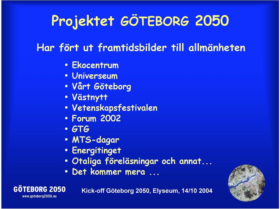 Västnytt Vetenskapsfestivalen Forum 2002 GTG