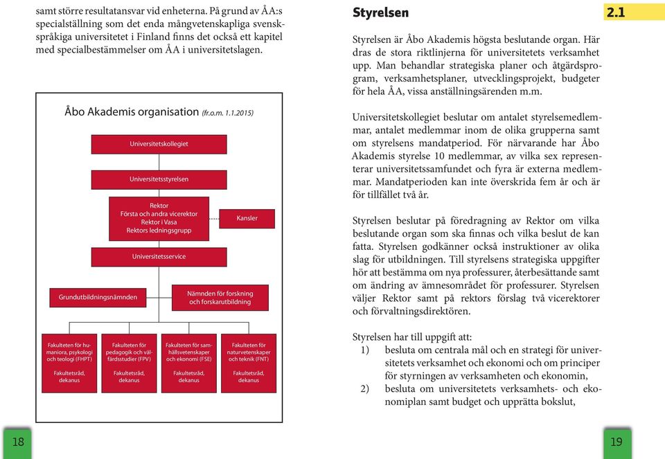 Åbo Akademis organisation (fr.o.m. 1.