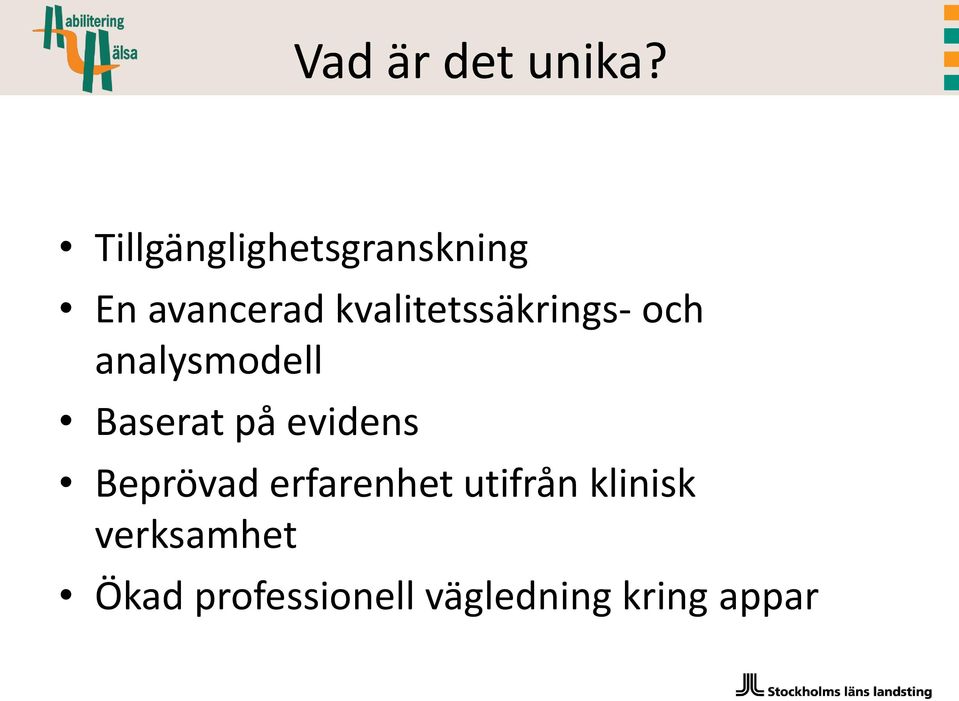 kvalitetssäkrings- och analysmodell Baserat på