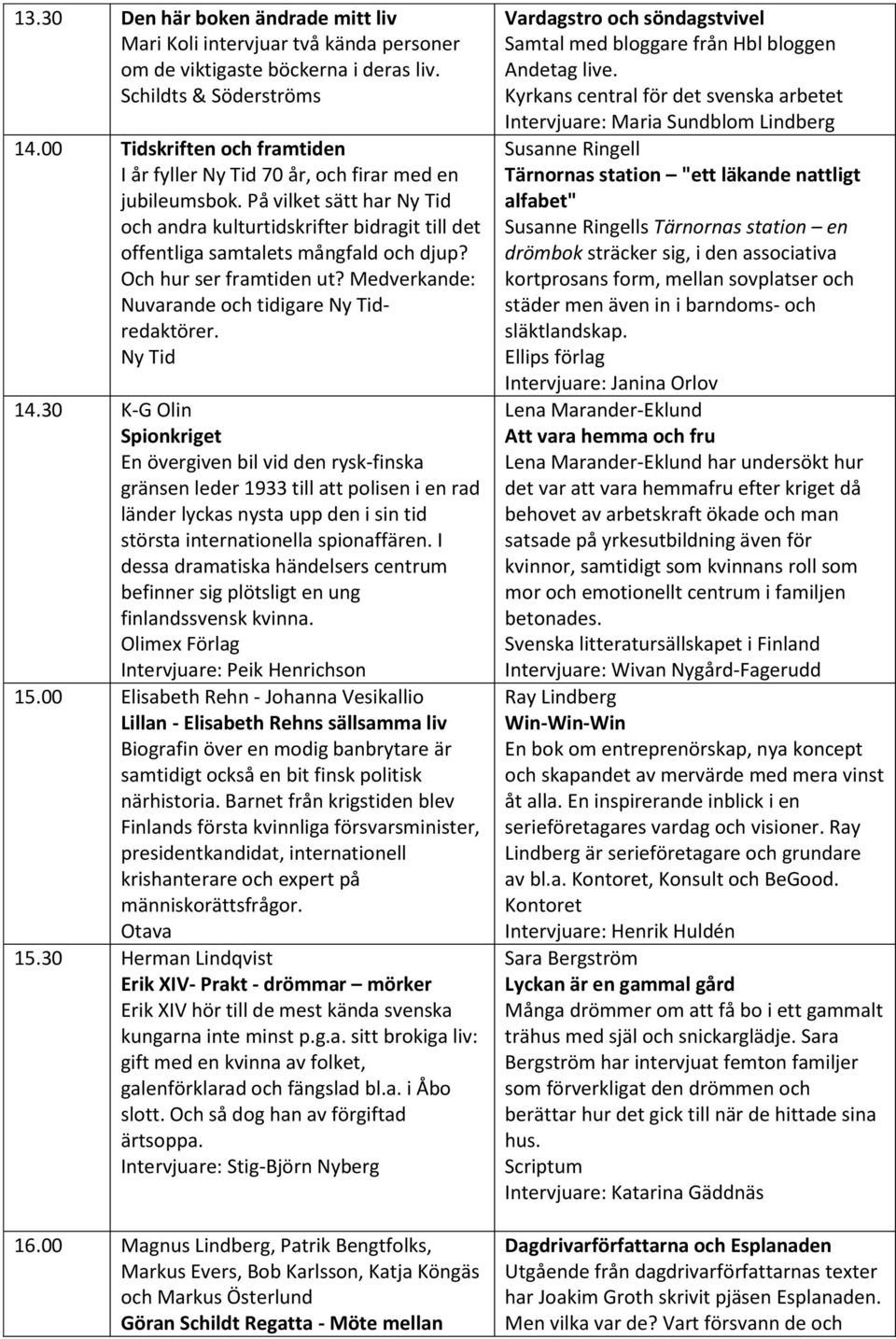 Och hur ser framtiden ut? Medverkande: Nuvarande och tidigare Ny Tidredaktörer. Ny Tid 14.