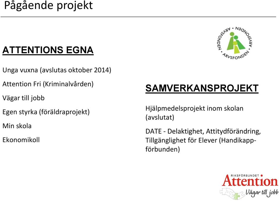 Ekonomikoll SAMVERKANSPROJEKT Hjälpmedelsprojekt inom skolan (avslutat) DATE