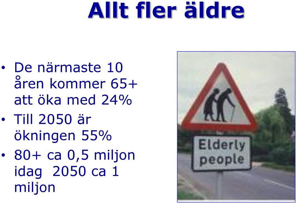 Till 2050 är ökningen 55% 80+