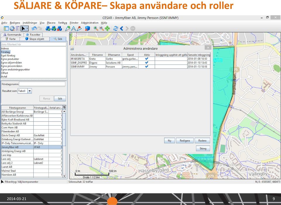 användare och