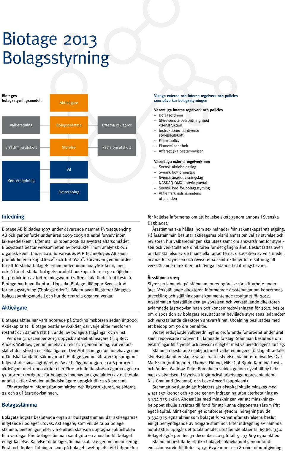 Ekonomihandbok Affärsetiska bestämmelser Koncernledning Vd Dotterbolag Väsentliga externa regelverk mm Svensk aktiebolagslag Svensk bokföringslag Svensk årsredovisningslag NASDAQ OMX noteringsavtal