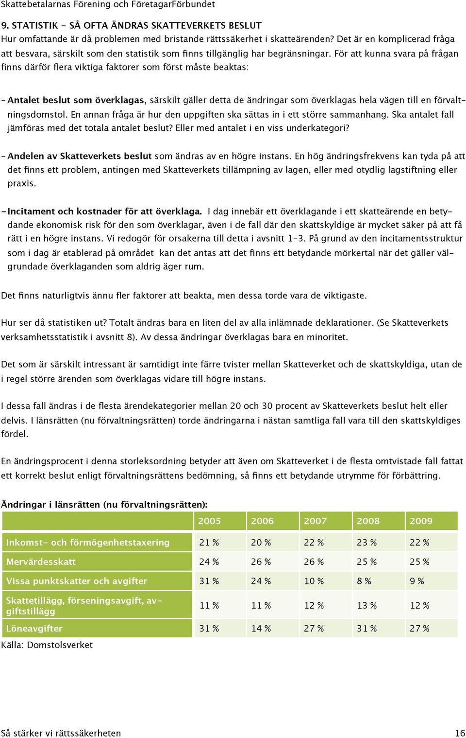 För att kunna svara på frågan finns därför flera viktiga faktorer som först måste beaktas: - Antalet beslut som överklagas, särskilt gäller detta de ändringar som överklagas hela vägen till en