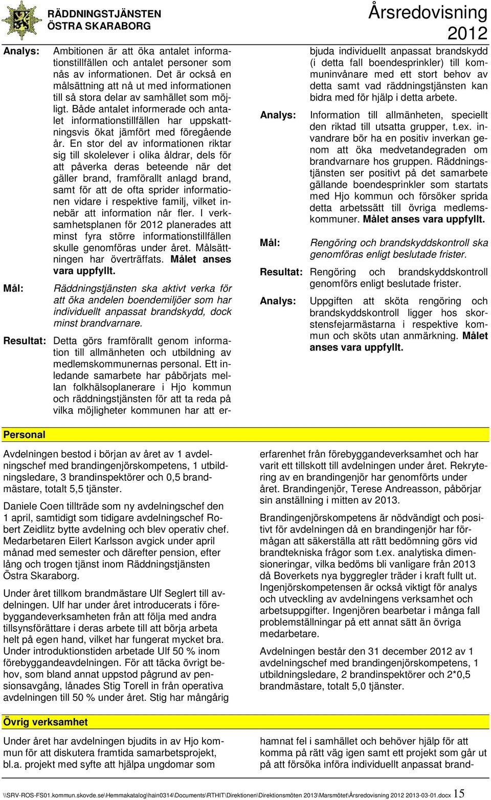 Både antalet informerade och antalet informationstillfällen har uppskattningsvis ökat jämfört med föregående år.