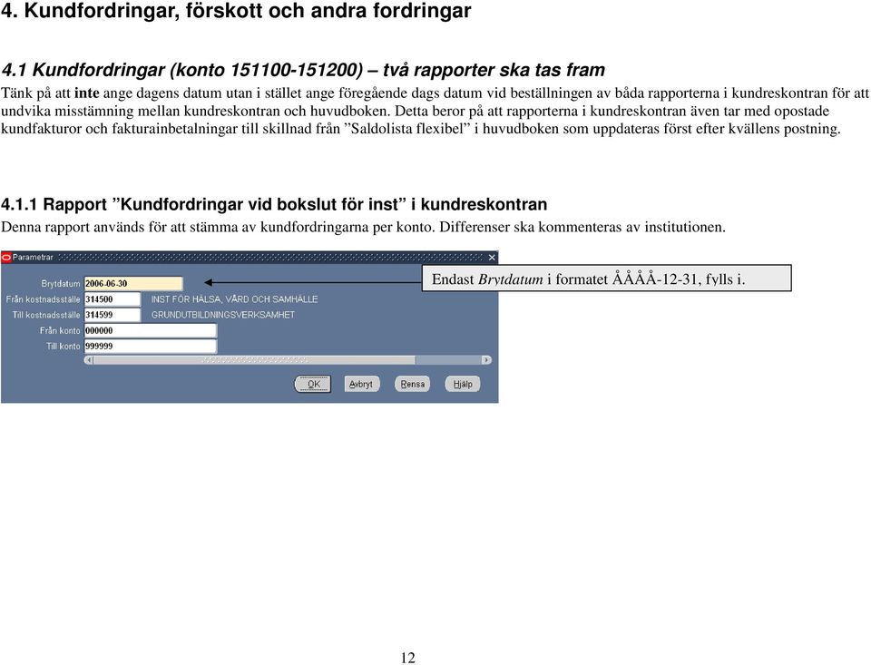 kundreskontran för att undvika misstämning mellan kundreskontran och huvudboken.