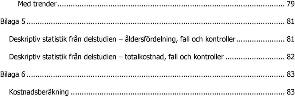 åldersfördelning, fall och kontroller.