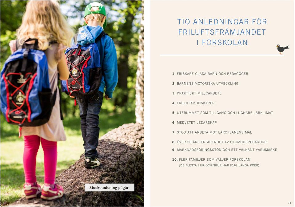 UTERUMMET SOM TILLGÅNG OCH LUGNARE LÄRKLIMAT 6. MEDVETET LEDARSKAP 7. STÖD ATT ARBETA MOT LÄROPLANENS MÅL 8.