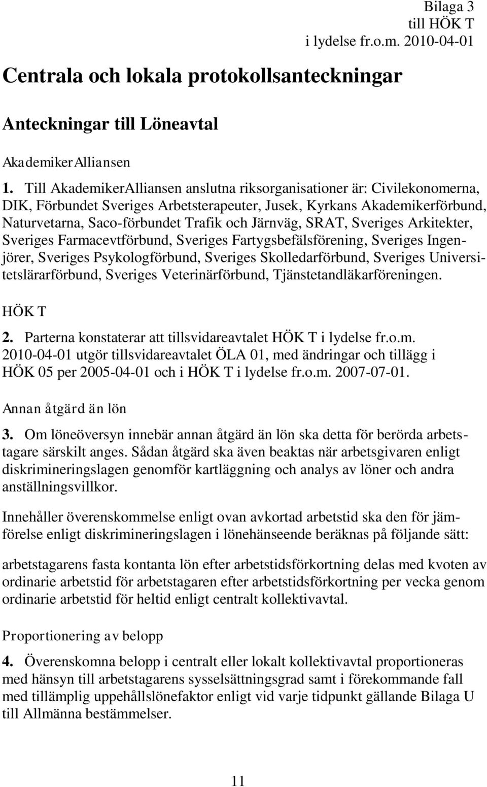 SRAT, Sveriges Arkitekter, Sveriges Farmacevtförbund, Sveriges Fartygsbefälsförening, Sveriges Ingenjörer, Sveriges Psykologförbund, Sveriges Skolledarförbund, Sveriges Universitetslärarförbund,