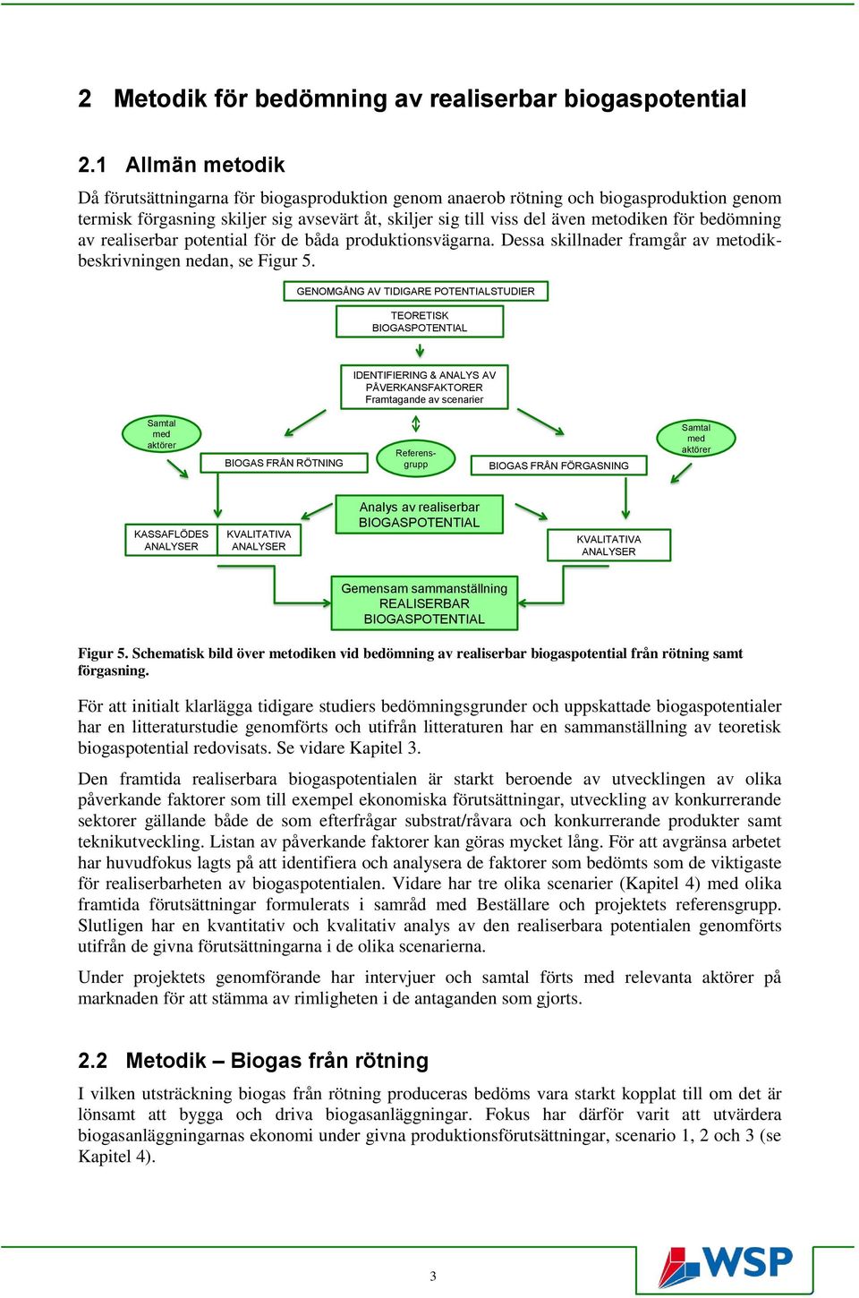 bedömning av realiserbar potential för de båda produktionsvägarna. Dessa skillnader framgår av metodikbeskrivningen nedan, se Figur 5.