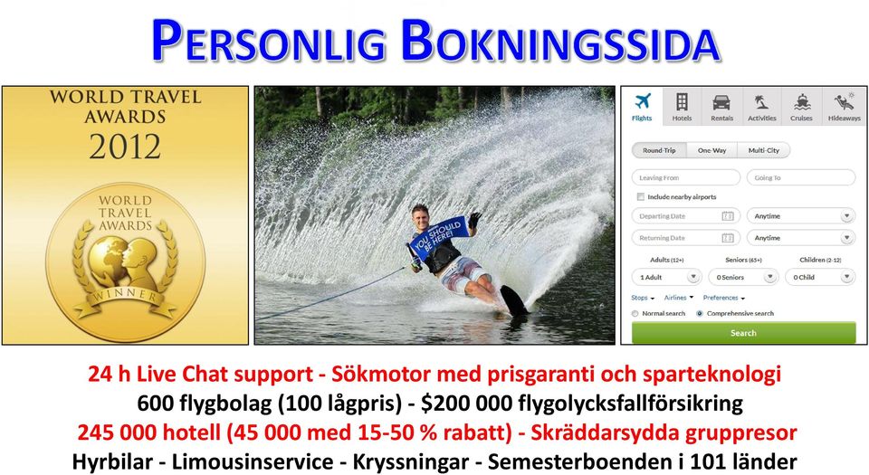 000 hotell (45 000 med 15-50 % rabatt) - Skräddarsydda gruppresor