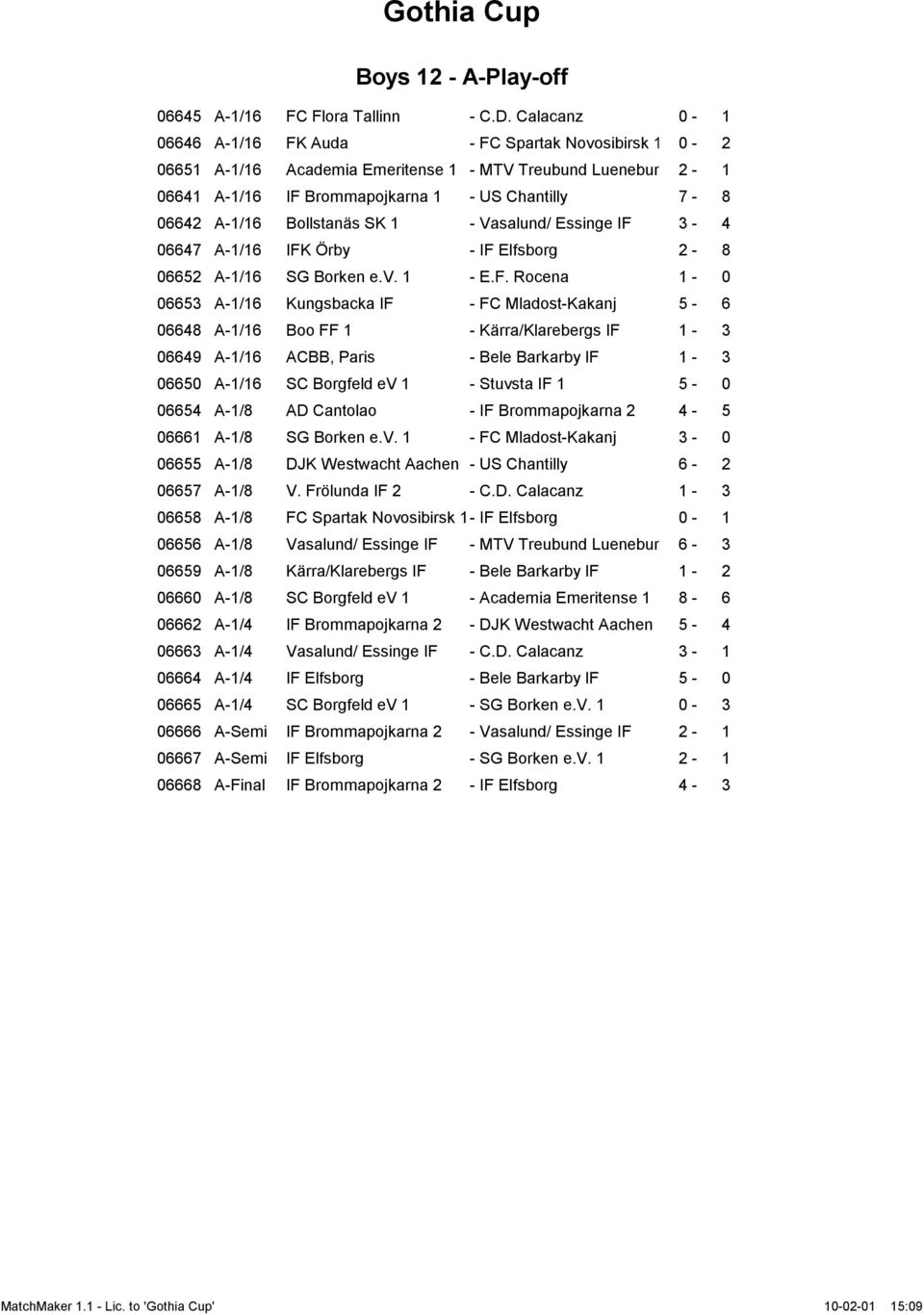 Bollstanäs SK 1 - Vasalund/ Essinge IF 