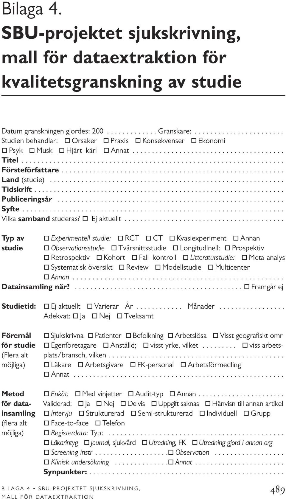 ........................................................ Land (studie)............................................................ Tidskrift................................................................ Publiceringsår.