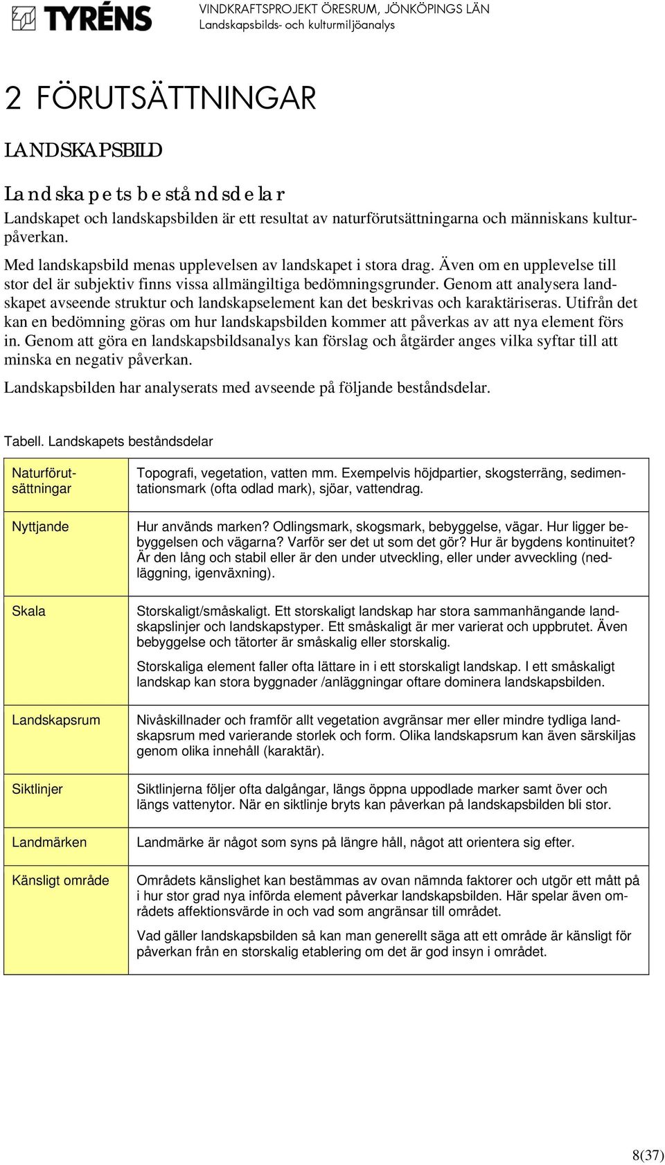 Genom att analysera landskapet avseende struktur och landskapselement kan det beskrivas och karaktäriseras.