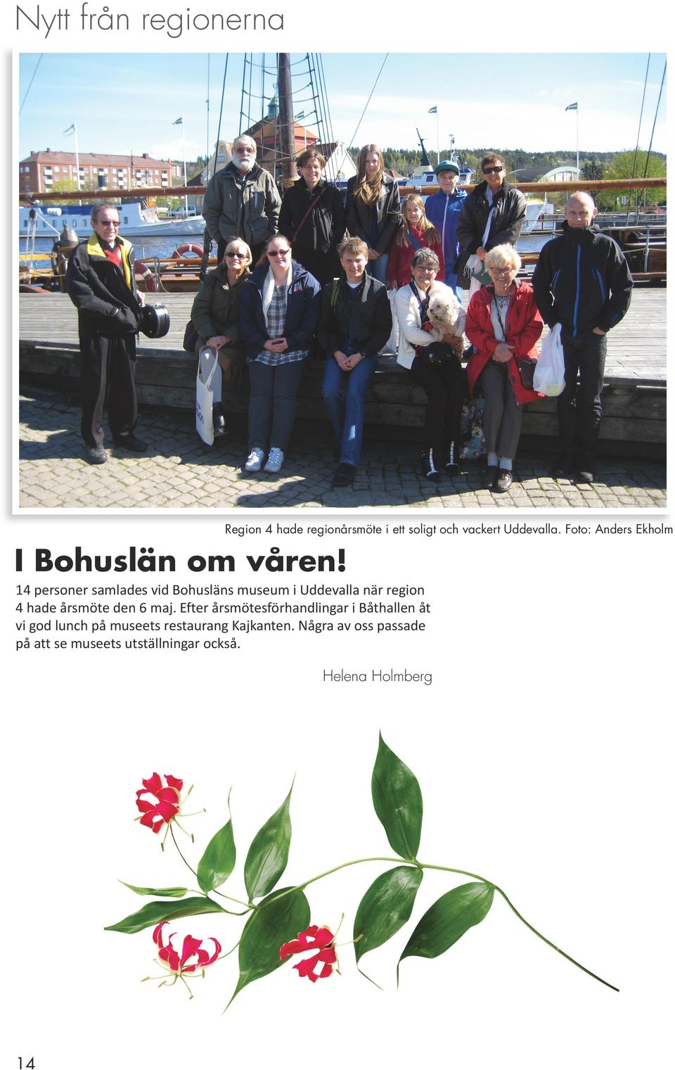 14 personer samlades vid Bohusläns museum i Uddevalla när region 4 hade årsmöte den 6 maj.