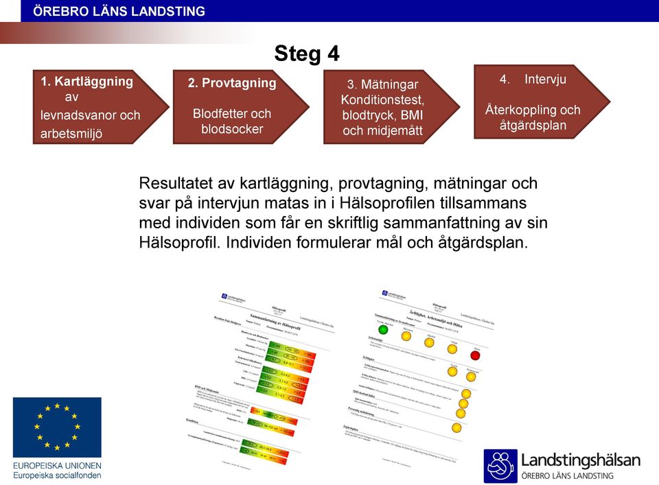 Intervju Återkoppling och åtgärdsplan Resultatet av kartläggning, provtagning, mätningar och svar på