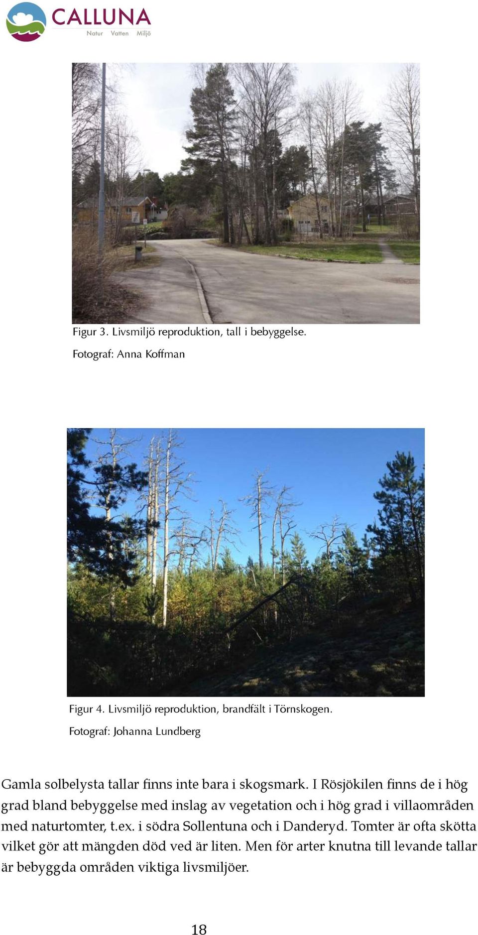 I Rösjökilen finns de i hög grad bland bebyggelse med inslag av vegetation och i hög grad i villaområden med naturtomter, t.ex.