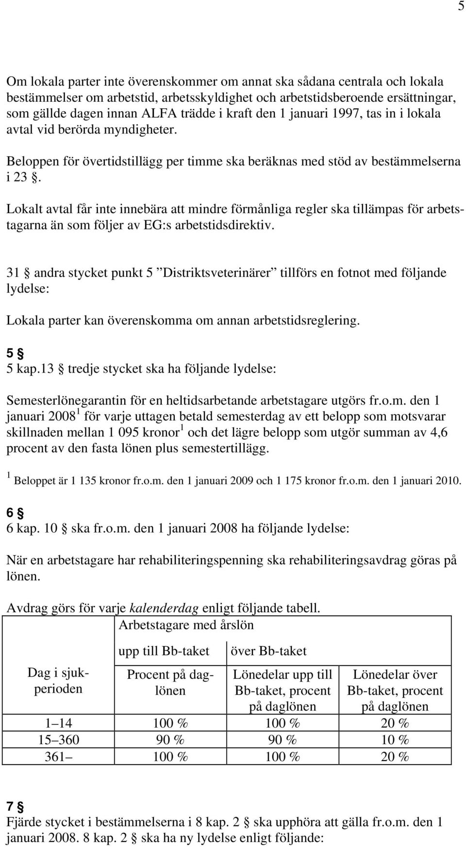 Lokalt avtal får inte innebära att mindre förmånliga regler ska tillämpas för arbetstagarna än som följer av EG:s arbetstidsdirektiv.