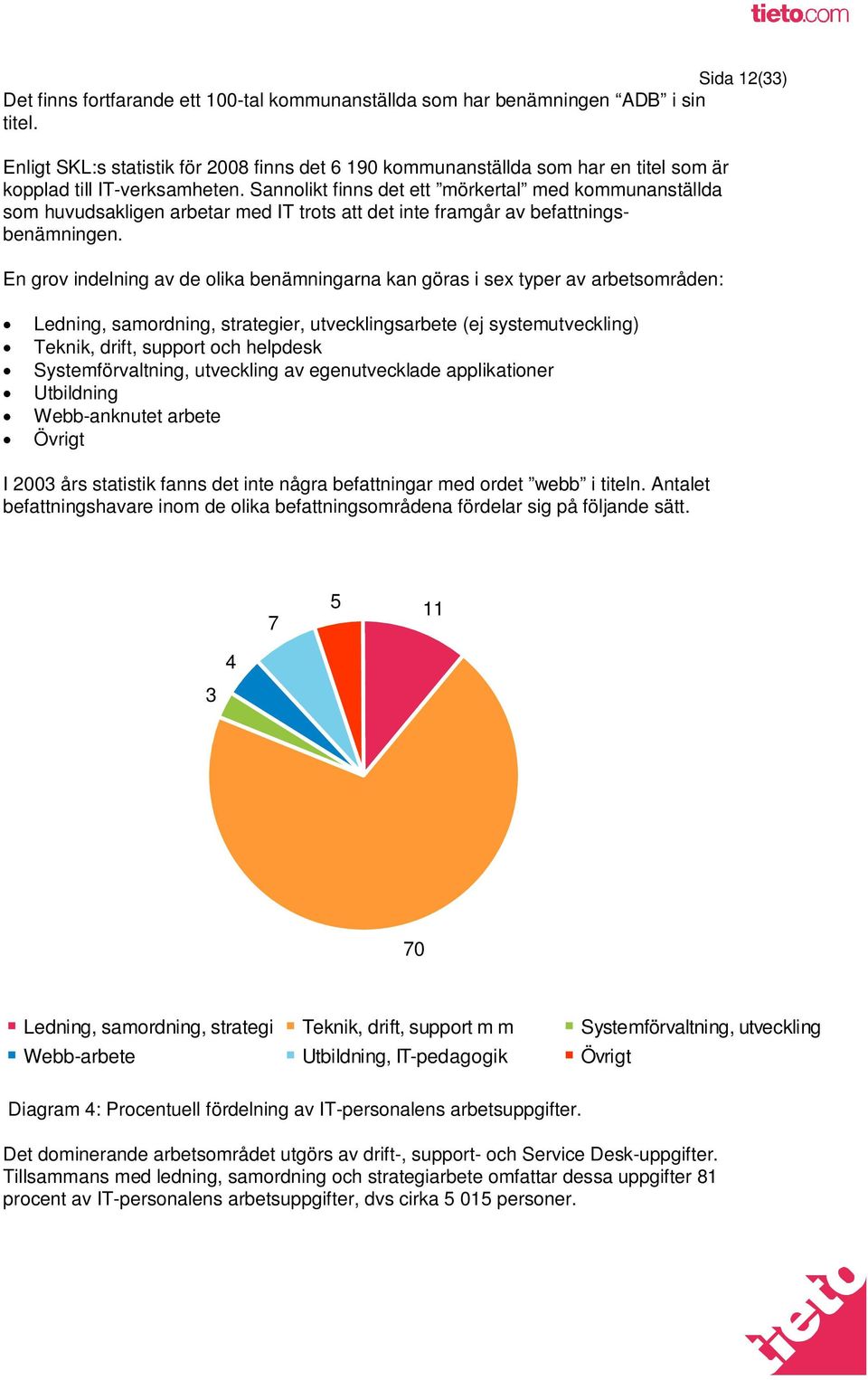 Sannolikt finns det ett mörkertal med kommunanställda som huvudsakligen arbetar med IT trots att det inte framgår av befattningsbenämningen.