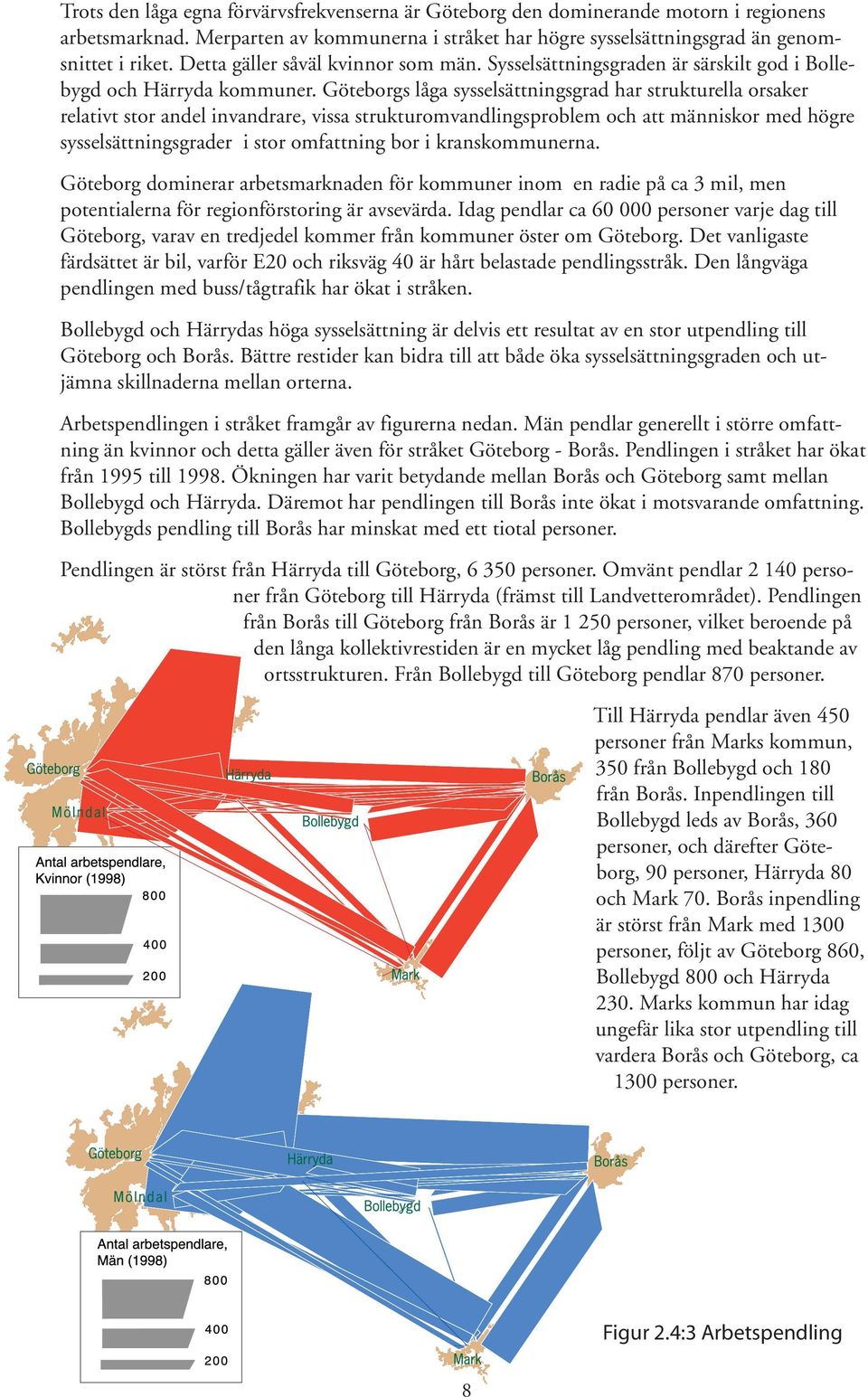 Göteborgs låga sysselsättningsgrad har strukturella orsaker relativt stor andel invandrare, vissa strukturomvandlingsproblem och att människor med högre sysselsättningsgrader i stor omfattning bor i