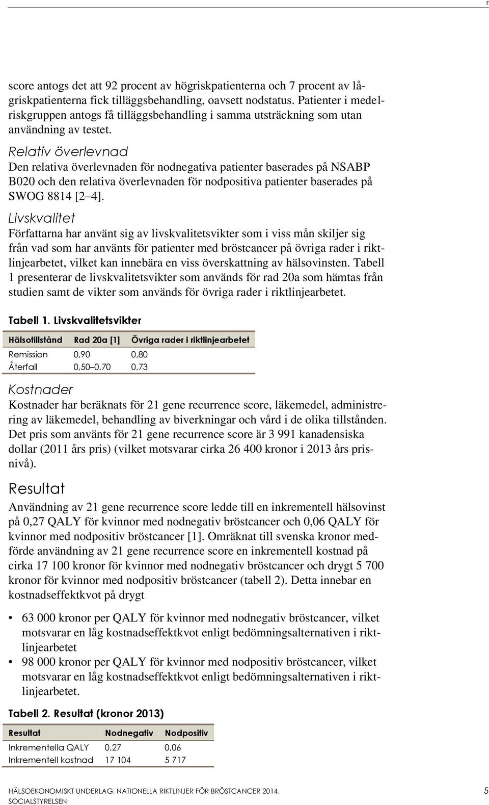 Relativ överlevnad Den relativa överlevnaden för nodnegativa patienter baserades på NSABP B020 och den relativa överlevnaden för nodpositiva patienter baserades på SWOG 8814 [2 4].