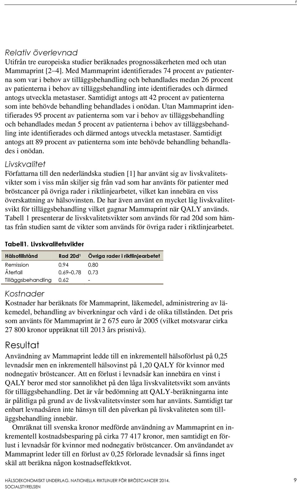 därmed antogs utveckla metastaser. Samtidigt antogs att 42 procent av patienterna som inte behövde behandling behandlades i onödan.