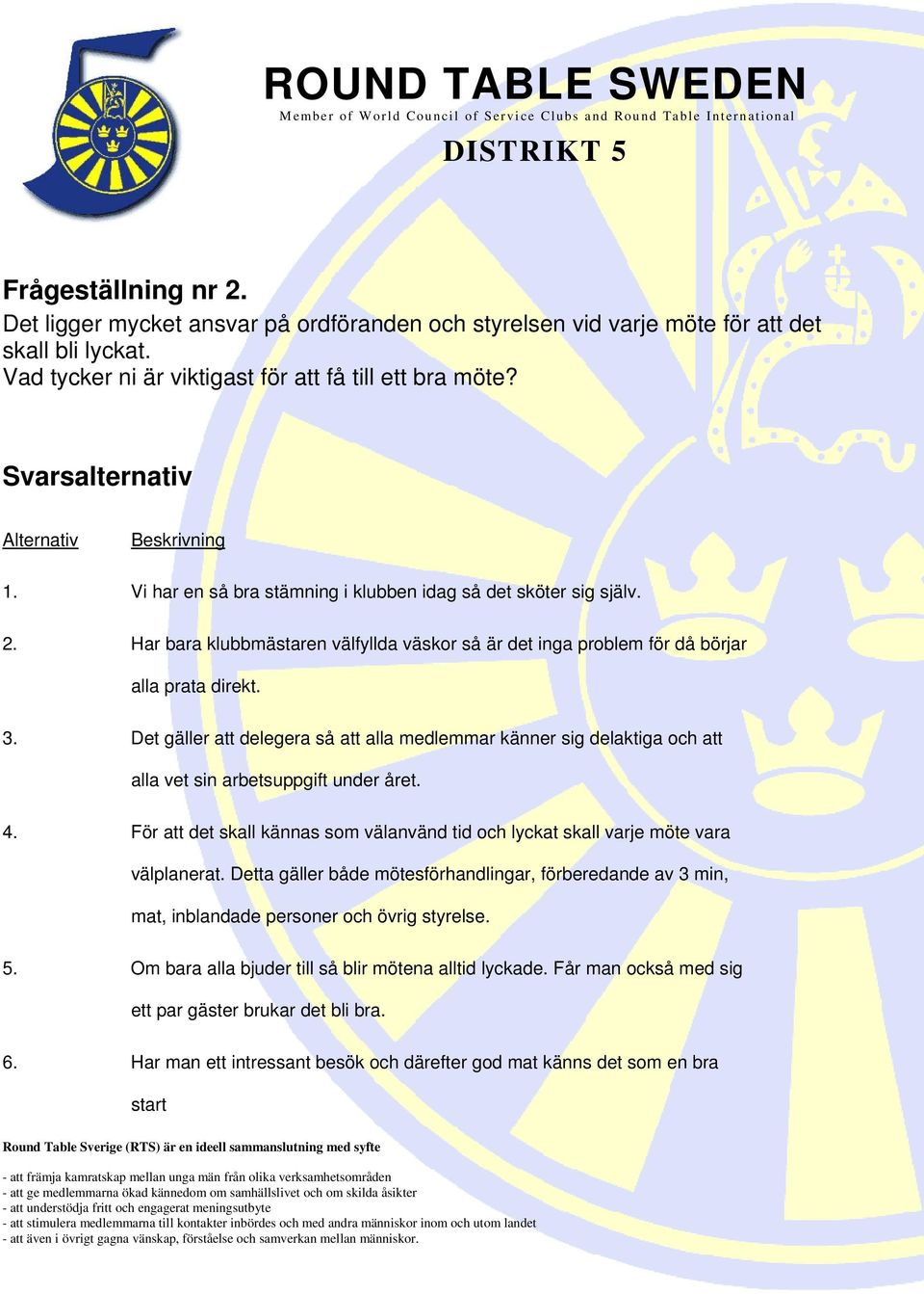 Har bara klubbmästaren välfyllda väskor så är det inga problem för då börjar alla prata direkt. 3.