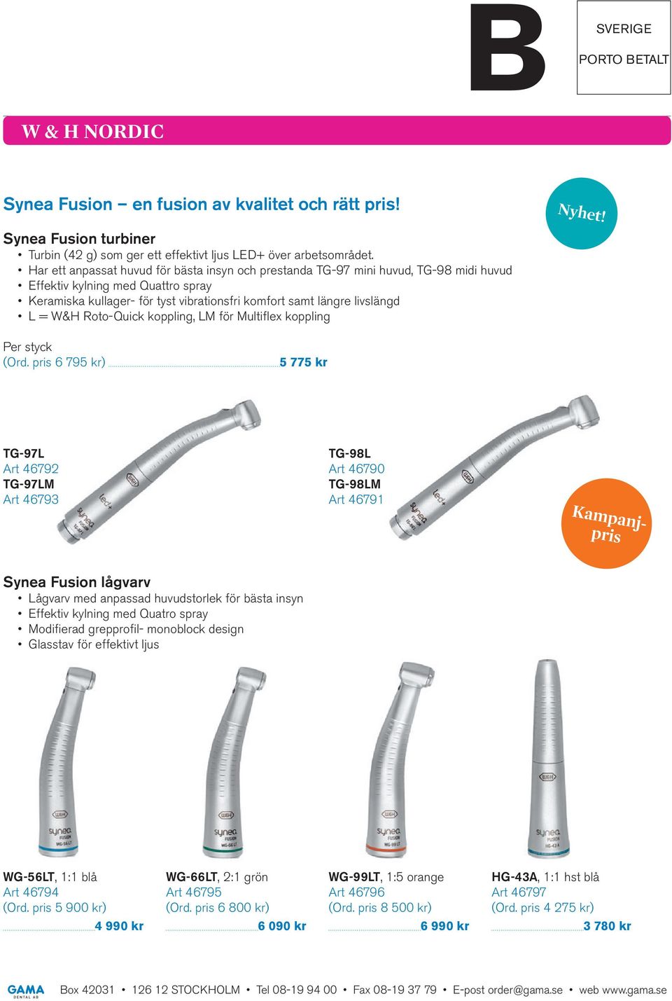 W&H Roto-Quick koppling, LM för Multiflex koppling Per styck (Ord.