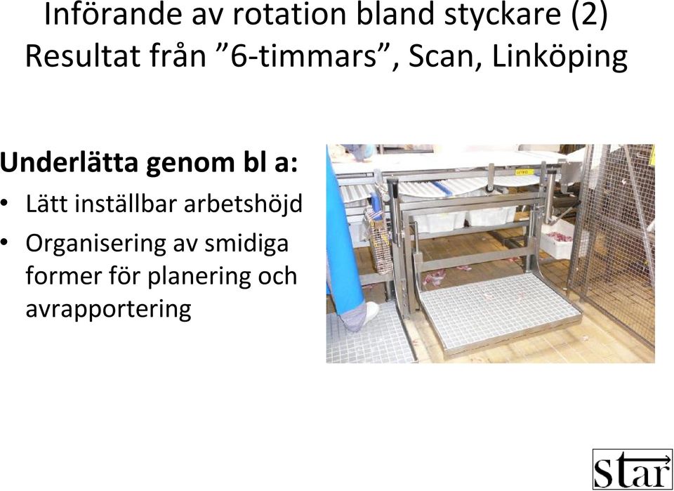 Underlätta genom bl a: Lätt inställbar