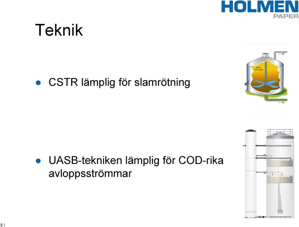 UASB-tekniken lämplig