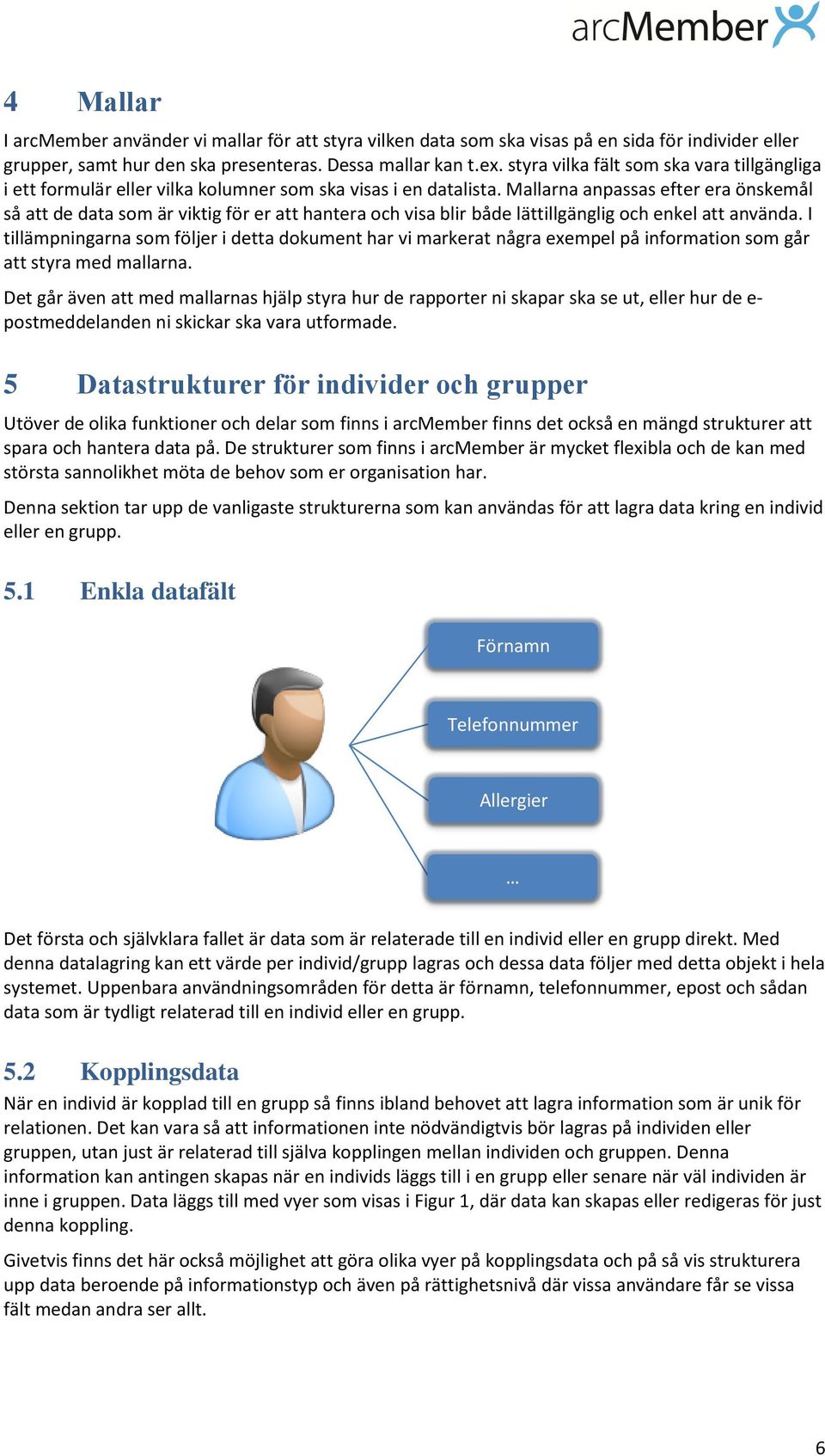 Mallarna anpassas efter era önskemål så att de data som är viktig för er att hantera och visa blir både lättillgänglig och enkel att använda.