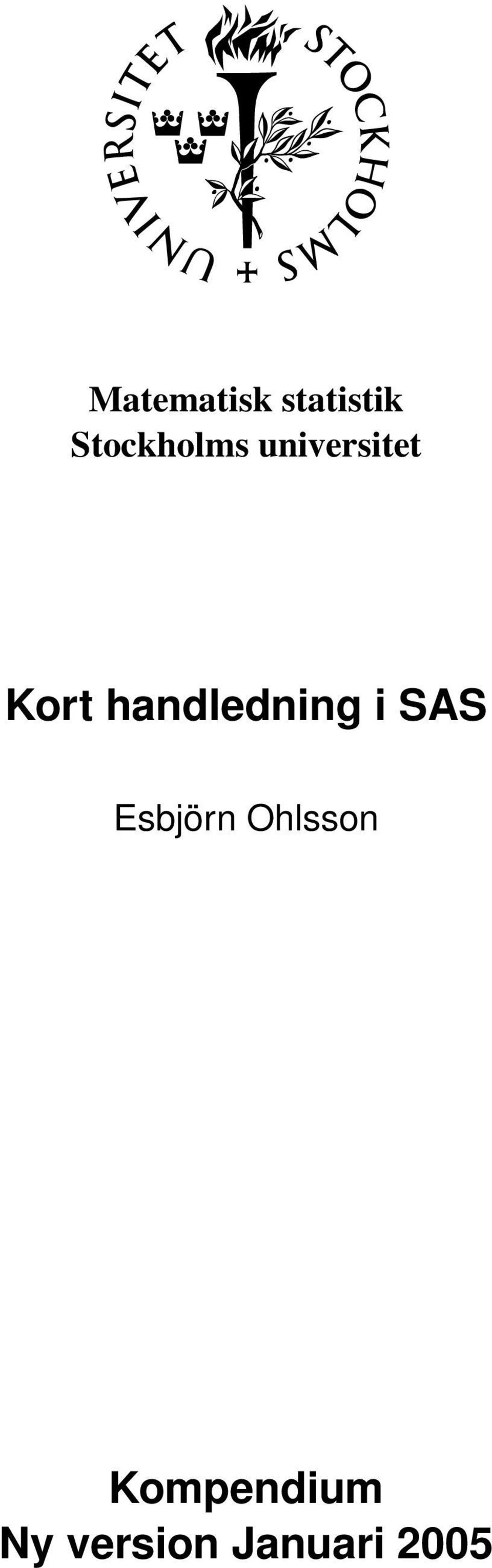 handledning i SAS Esbjörn