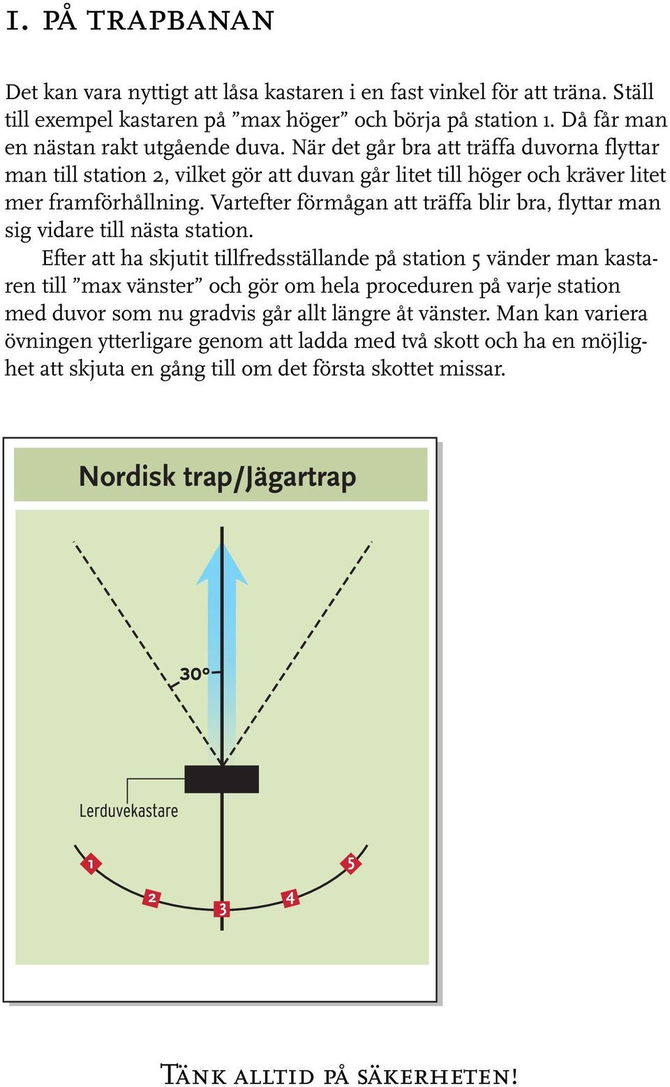 Vartefter förmågan att träffa blir bra, flyttar man sig vidare till nästa station.