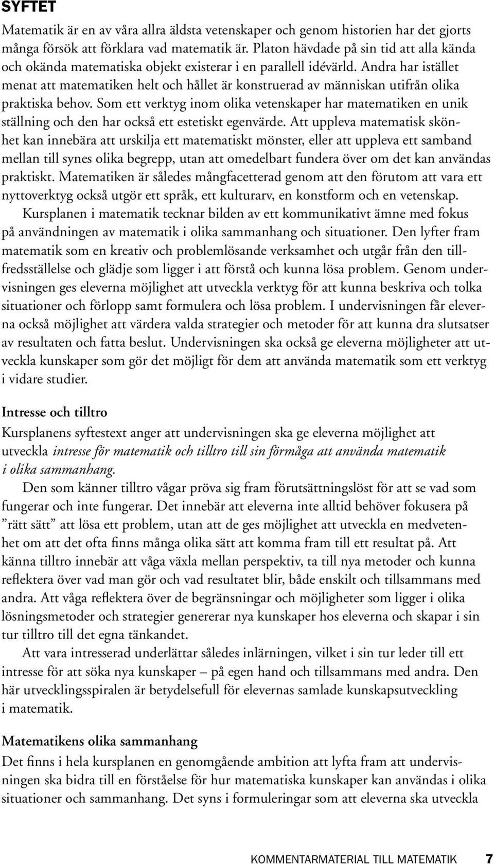 Andra har istället menat att matematiken helt och hållet är konstruerad av människan utifrån olika praktiska behov.