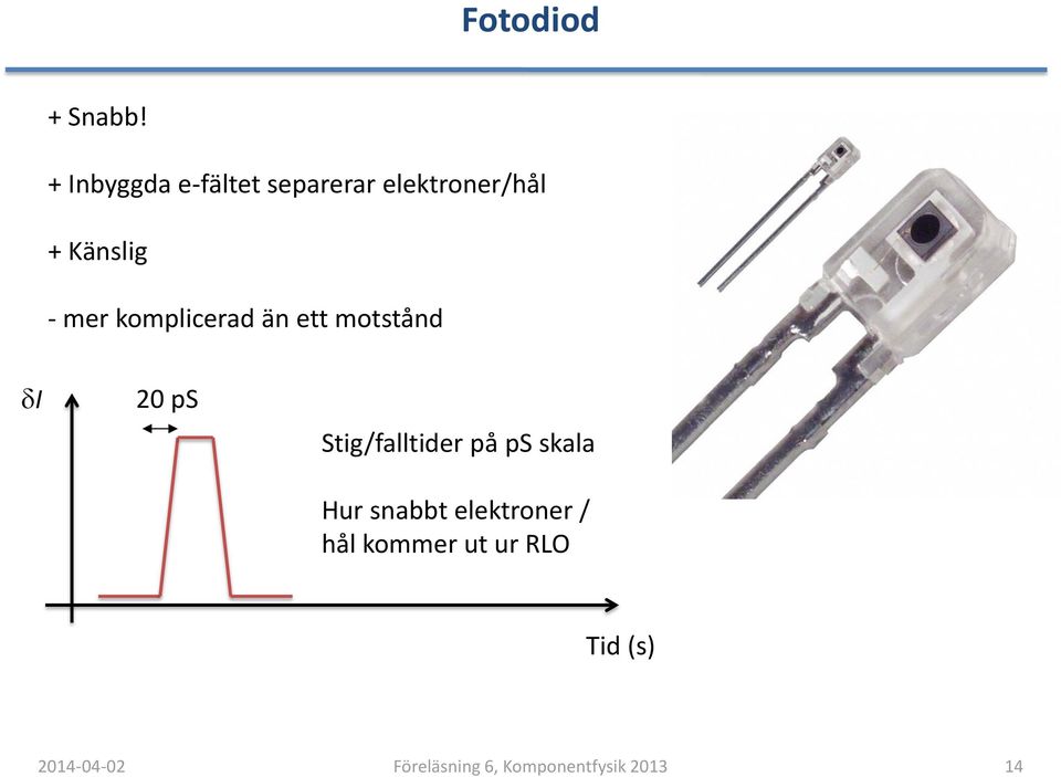 komplicerad än ett motstånd di 20 ps Stig/falltider på ps