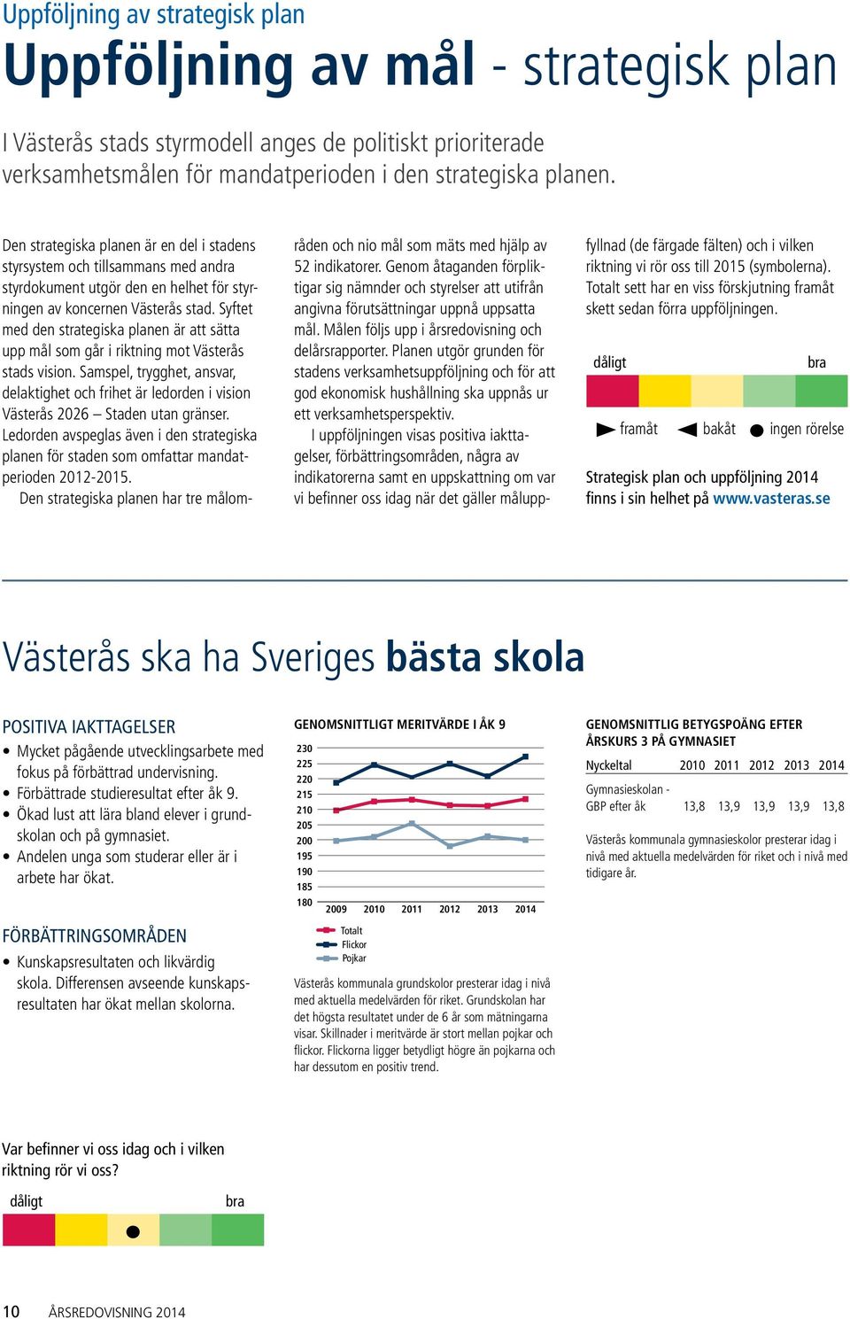 Syftet med den strategiska planen är att sätta upp mål som går i riktning mot Västerås stads vision.