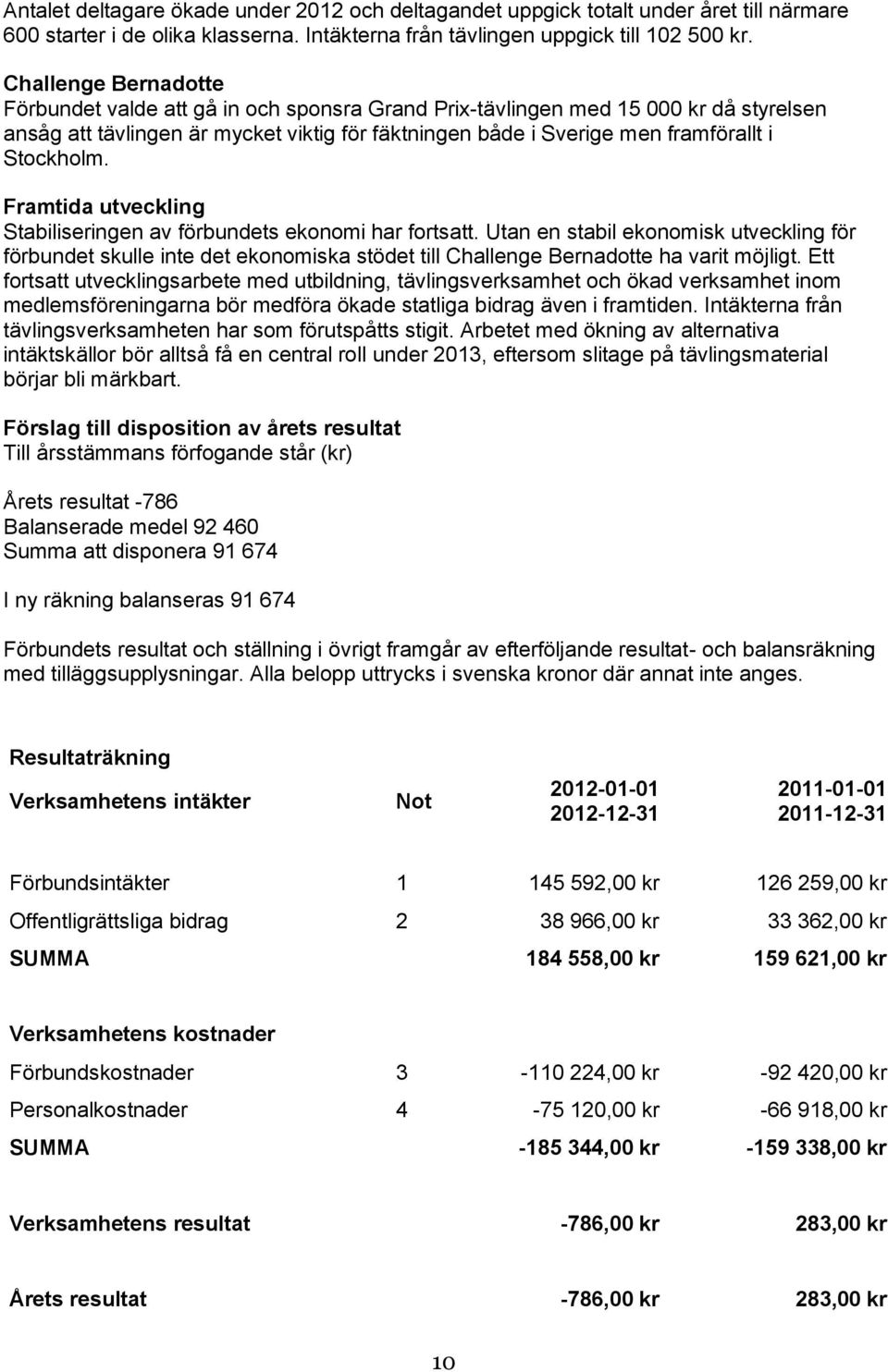 Stockholm. Framtida utveckling Stabiliseringen av förbundets ekonomi har fortsatt.