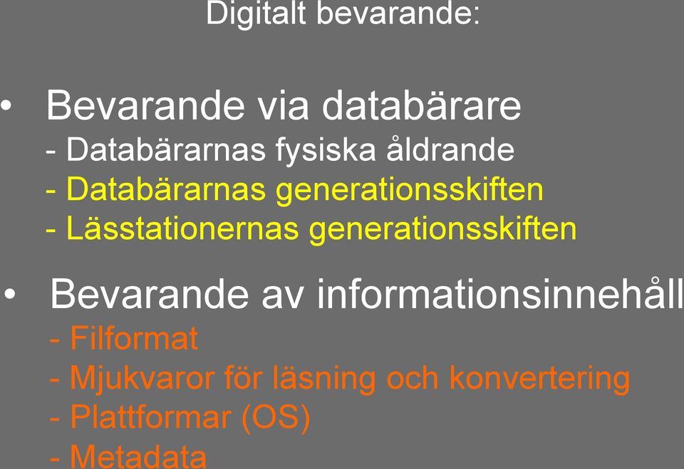 Lässtationernas generationsskiften Bevarande av